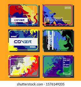 Modern abstract covers. Cool trendy fluid gradient shapes. Vector illustration