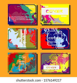 Modern abstract covers. Cool trendy fluid gradient shapes. Vector illustration
