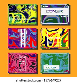 Modern abstract covers. Cool trendy fluid gradient shapes. Vector illustration
