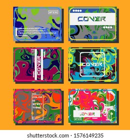 Modern abstract covers. Cool trendy fluid gradient shapes. Vector illustration