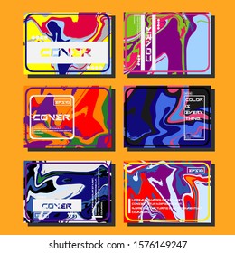 Modern abstract covers. Cool trendy fluid gradient shapes. Vector illustration