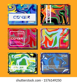 Modern abstract covers. Cool trendy fluid gradient shapes. Vector illustration