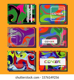 Modern abstract covers. Cool trendy fluid gradient shapes. Vector illustration