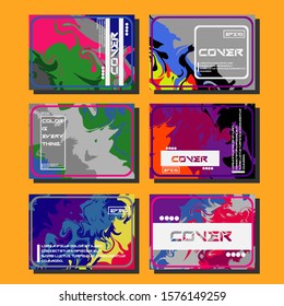 Modern abstract covers. Cool trendy fluid gradient shapes. Vector illustration
