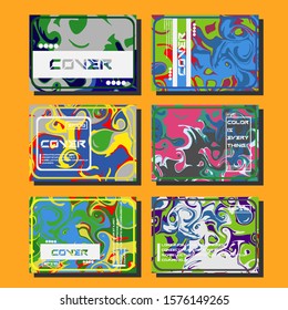 Modern abstract covers. Cool trendy fluid gradient shapes. Vector illustration