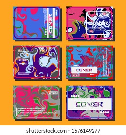 Modern abstract covers. Cool trendy fluid gradient shapes. Vector illustration