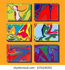 Modern abstract covers. Cool trendy fluid gradient shapes. Vector illustration