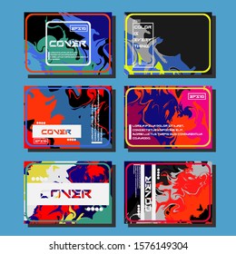 Modern abstract covers. Cool trendy fluid gradient shapes. Vector illustration