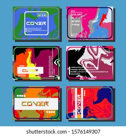 Modern abstract covers. Cool trendy fluid gradient shapes. Vector illustration