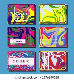 Modern abstract covers. Cool trendy fluid gradient shapes. Vector illustration