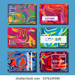 Modern abstract covers. Cool trendy fluid gradient shapes. Vector illustration