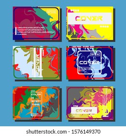 Modern abstract covers. Cool trendy fluid gradient shapes. Vector illustration