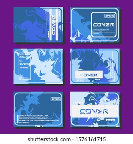Modern abstract covers. Cool trendy fluid gradient shapes. Vector illustration