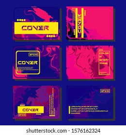 Modern abstract covers. Cool trendy fluid gradient shapes. Vector illustration