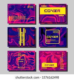 Modern abstract covers. Cool trendy fluid gradient shapes. Vector illustration