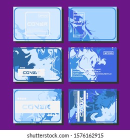 Modern abstract covers. Cool trendy fluid gradient shapes. Vector illustration