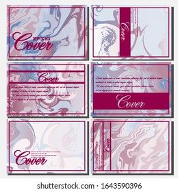 Modern abstract covers. Cool trendy fluid gradient shapes. Vector illustration