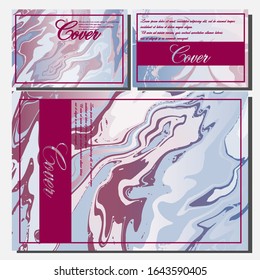 Cubiertas abstractas modernas. Formas de degradado de fluido de moda. Ilustración del vector
