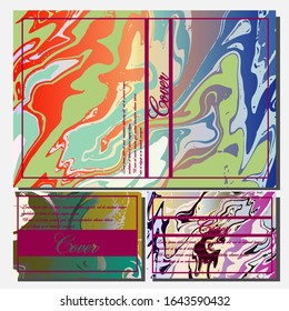 Cubiertas abstractas modernas. Formas de degradado de fluido de moda. Ilustración del vector