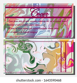 Modern abstract covers. Cool trendy fluid gradient shapes. Vector illustration