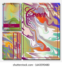 Modern abstract covers. Cool trendy fluid gradient shapes. Vector illustration