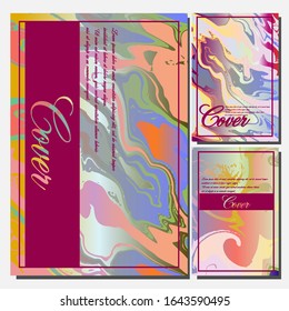 Modern abstract covers. Cool trendy fluid gradient shapes. Vector illustration