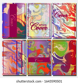 Modern abstract covers. Cool trendy fluid gradient shapes. Vector illustration