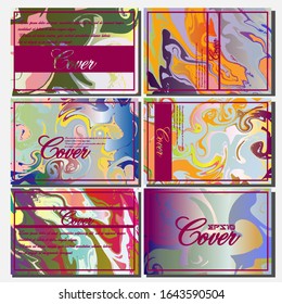 Cubiertas abstractas modernas. Formas de degradado de fluido de moda. Ilustración del vector