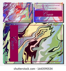 Modern abstract covers. Cool trendy fluid gradient shapes. Vector illustration