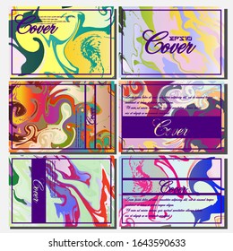 Cubiertas abstractas modernas. Formas de degradado de fluido de moda. Ilustración del vector