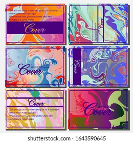 Modern abstract covers. Cool trendy fluid gradient shapes. Vector illustration