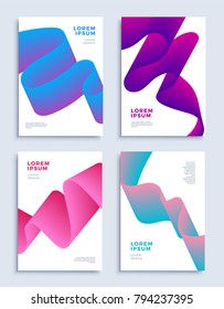 Moderne abstrakte Cover Design Templates Set. Flyer, Banner, Broschüre und Plakat mit flüssiger Farbzusammensetzung. Eps10 Vektorgrafik.
