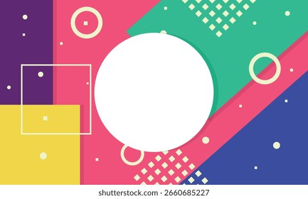 El diseño abstracto moderno cubre el diseño mínimo. Fondo de Formas geométricas coloridas. Círculo y cuadrado Formas de negocios y Plantillas de presentación