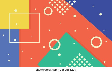 El diseño abstracto moderno cubre el diseño mínimo. Fondo de Formas geométricas coloridas. Círculo y cuadrado Formas de negocios y Plantillas de presentación