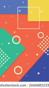 El diseño abstracto moderno cubre el diseño mínimo. Fondo de Formas geométricas coloridas. Círculo y cuadrado Formas de negocios y Plantillas de presentación