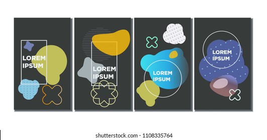 Modern abstract covers set