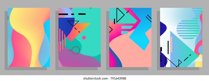 Modern abstract covers set.