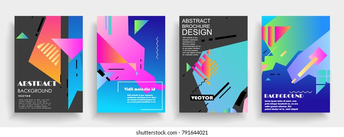 Modern abstract covers set.