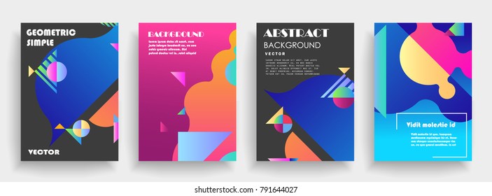 Modern abstract covers set.