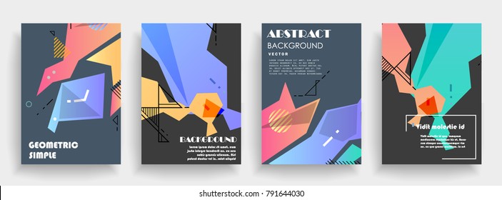 Modern abstract covers set.