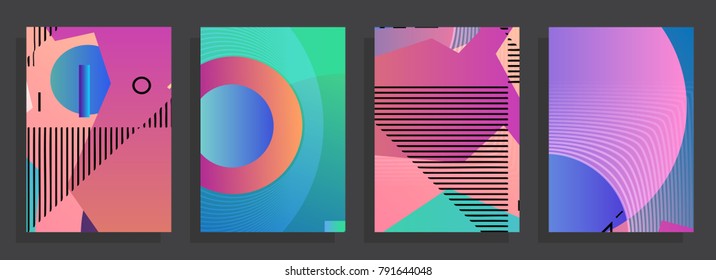 Modern abstract covers set.