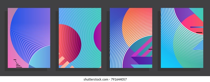 Modern abstract covers set.