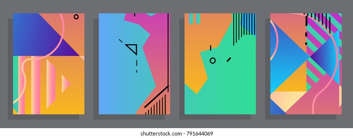 Modern abstract covers set.