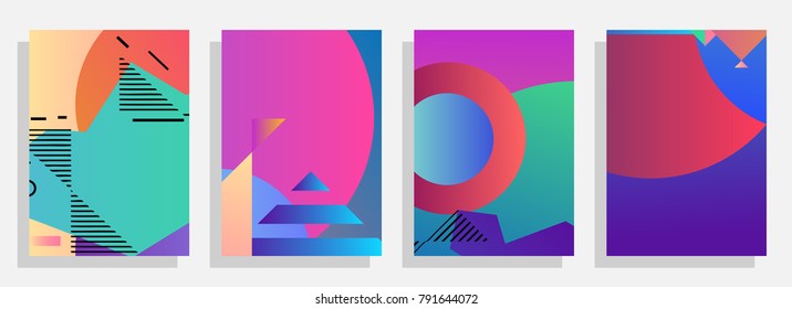 Modern abstract covers set.