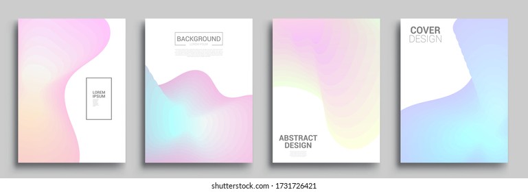 Modern abstract covers set, Modern colorful wave liquid flow poster. Cool gradient shapes composition, vector covers design.