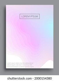Modern abstract covers set, Modern colorful wave liquid flow poster. Cool gradient shapes composition, vector covers design.