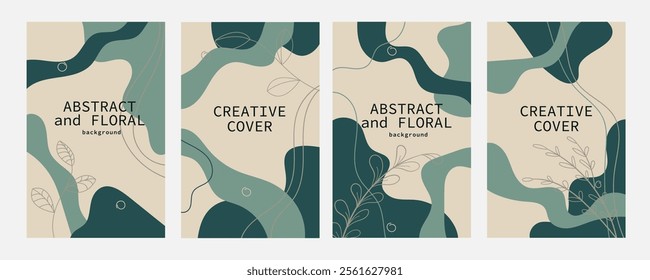  Modern abstract covers set, Modern colorful wave liquid flow poster. Cool composition, vector covers design.