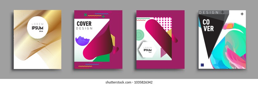 Modern Abstract Covers Set Cool Gradient Stock Vector (Royalty Free ...