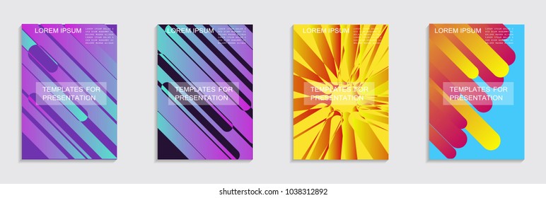 Modern abstract covers set. Cool gradient shapes composition. Eps10 vector.
