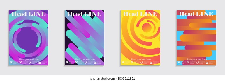 Modern abstract covers set. Cool gradient shapes composition. Eps10 vector.